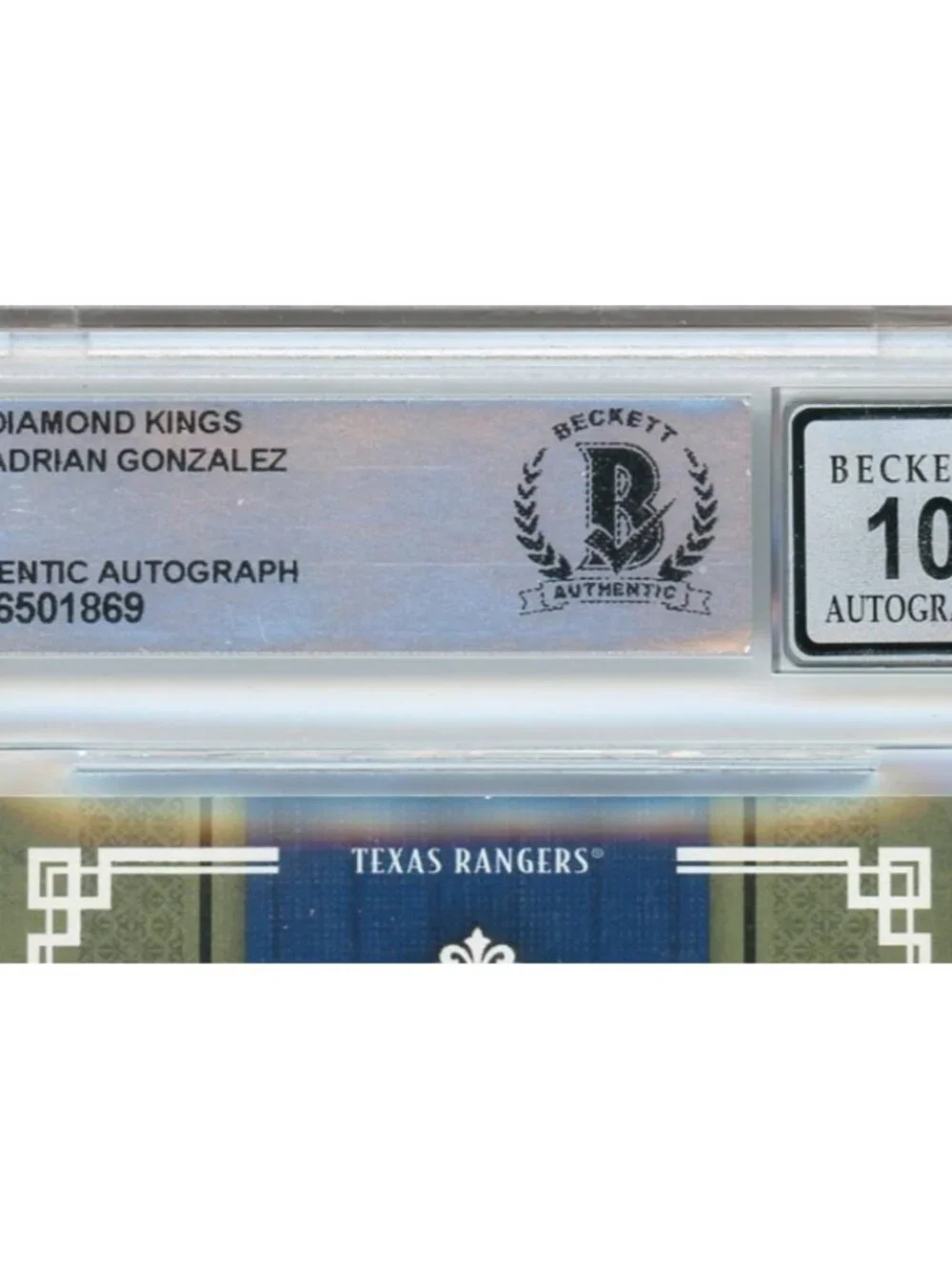 Adrian Gonzalez Signed 2005 Donruss Diamond Kings #231 BGS 10 Auto Rangers Card